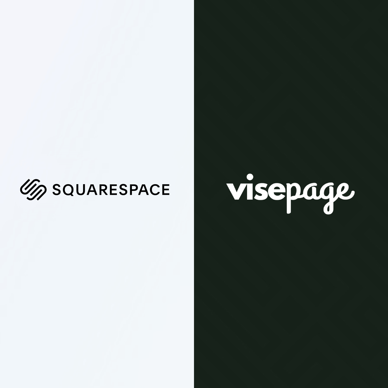 Squarespace-style polished service homepage compared to VisePage's conversion-focused site layout